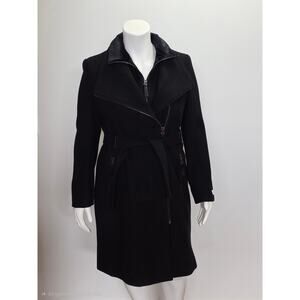 Calvin Klein Women’s Wool Jacket – Angled Black Twill